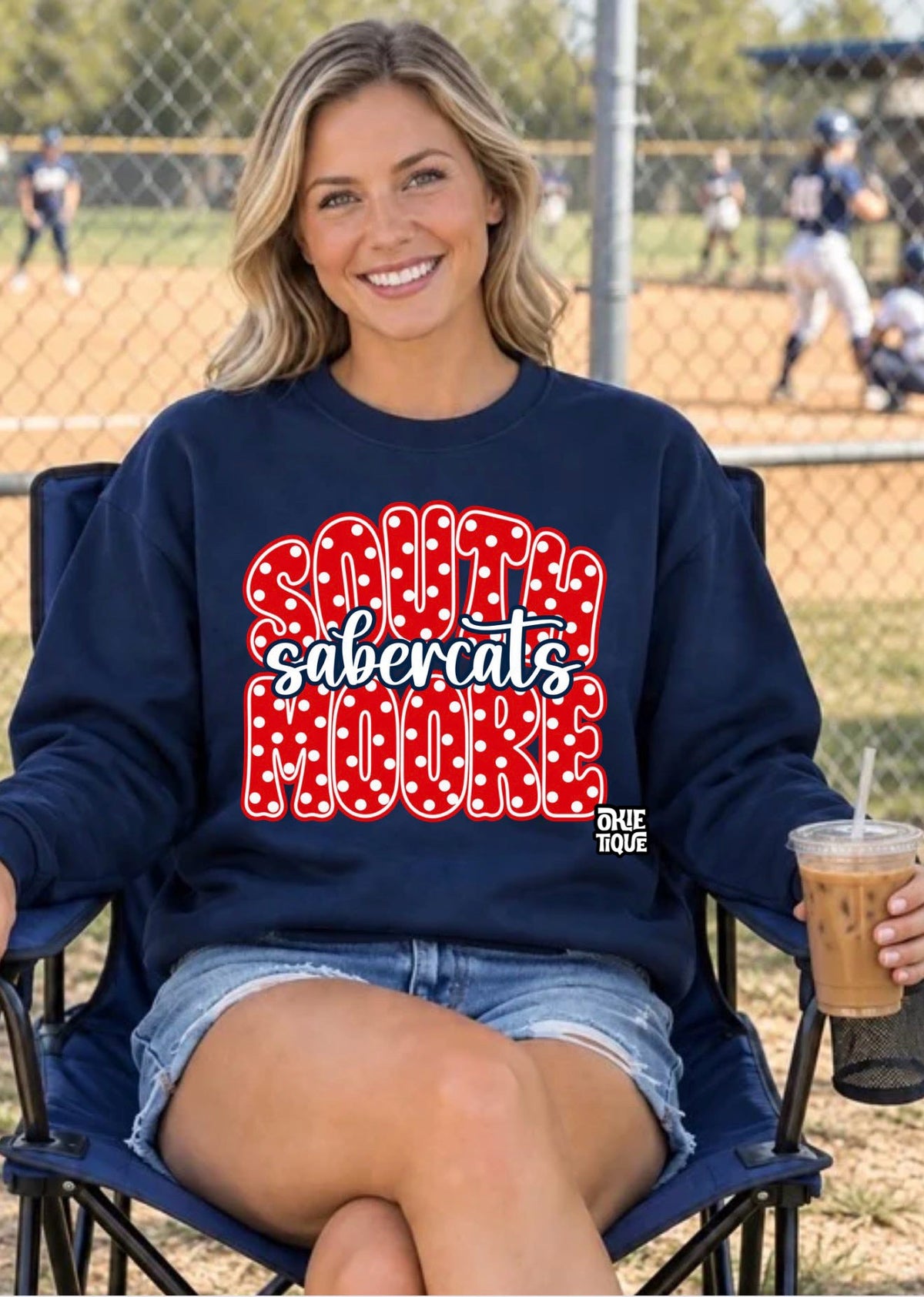 Red/White Polka Dot Southmoore Sabercats-SM