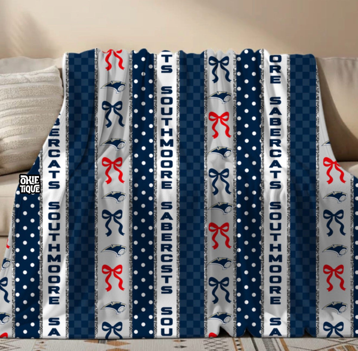Southmoore Sabercats Bow Blanket -SM