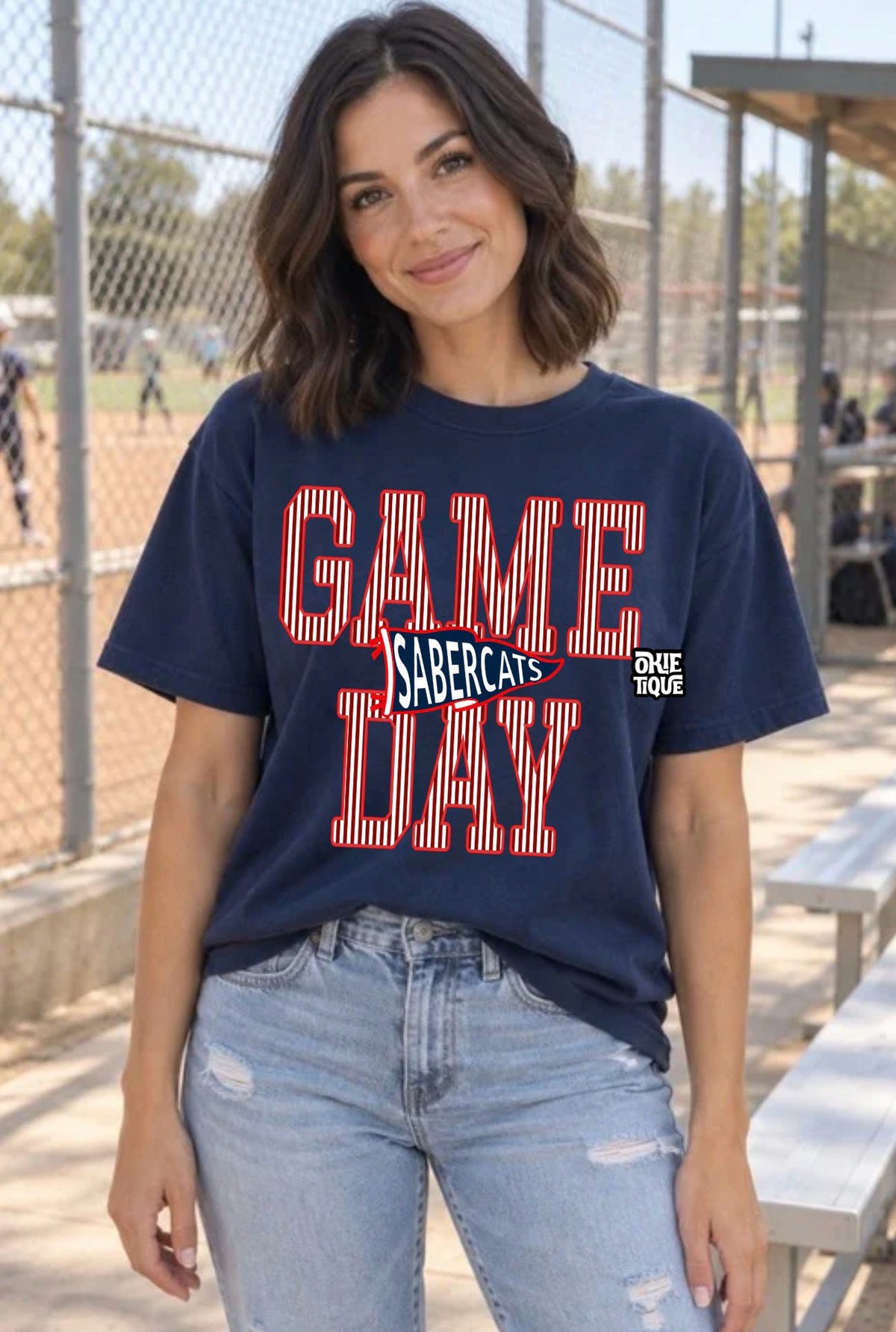 Striped Game Day Sabercat-SM