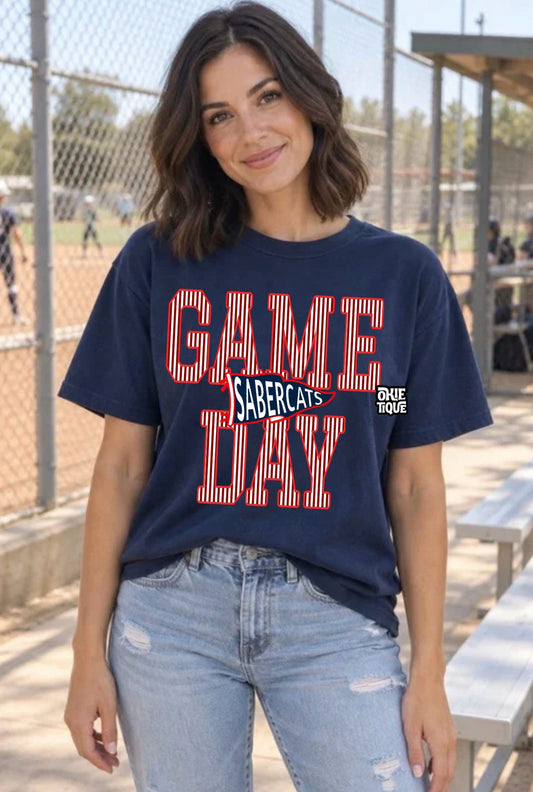 Striped Game Day Sabercat-SM
